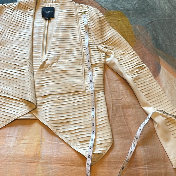 NWT Marciano genuine leather pearl jacket size 8 - Picture 7 of 9